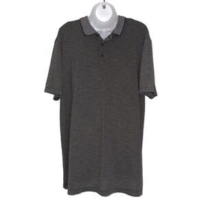 Anetik Low Pro Tech Polo Men's L Dark Olive Heathered Performance UPF 30+